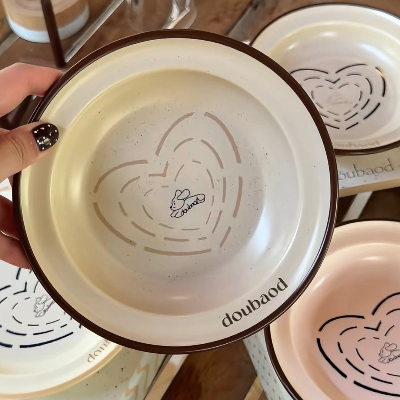 Heart Maze Ceramic Pet Bowl