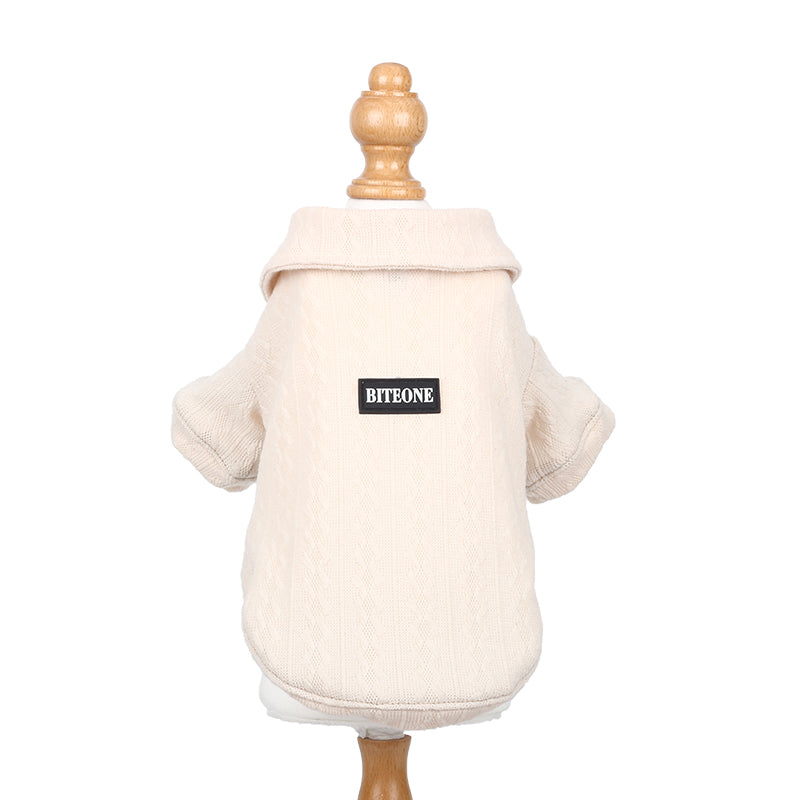 White Aviator Knit Top