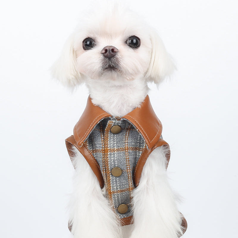 Cappuccino Wool Plaid Coat