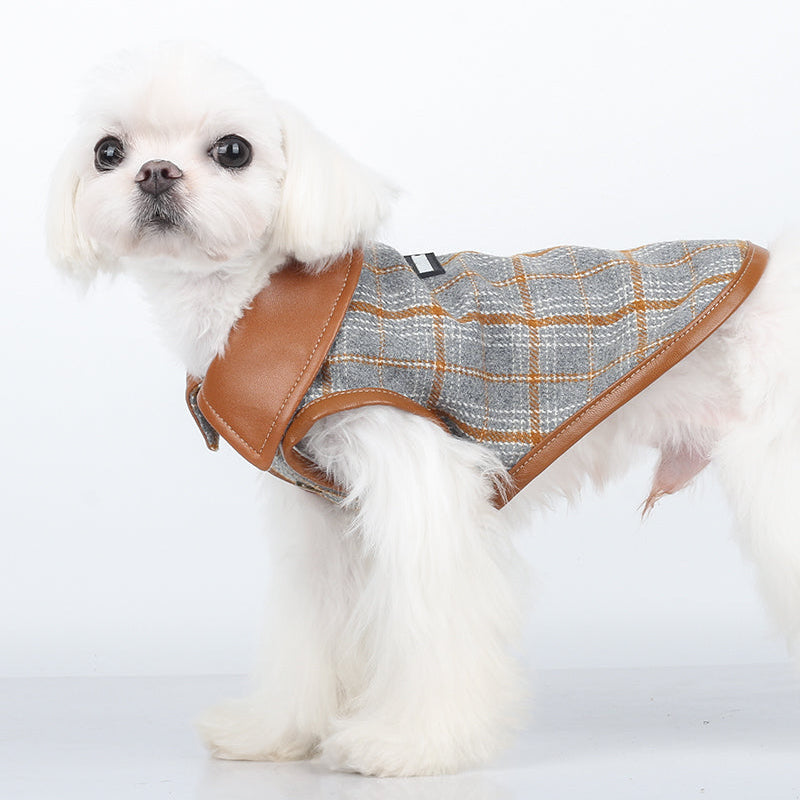 Cappuccino Plaid Wool Coat