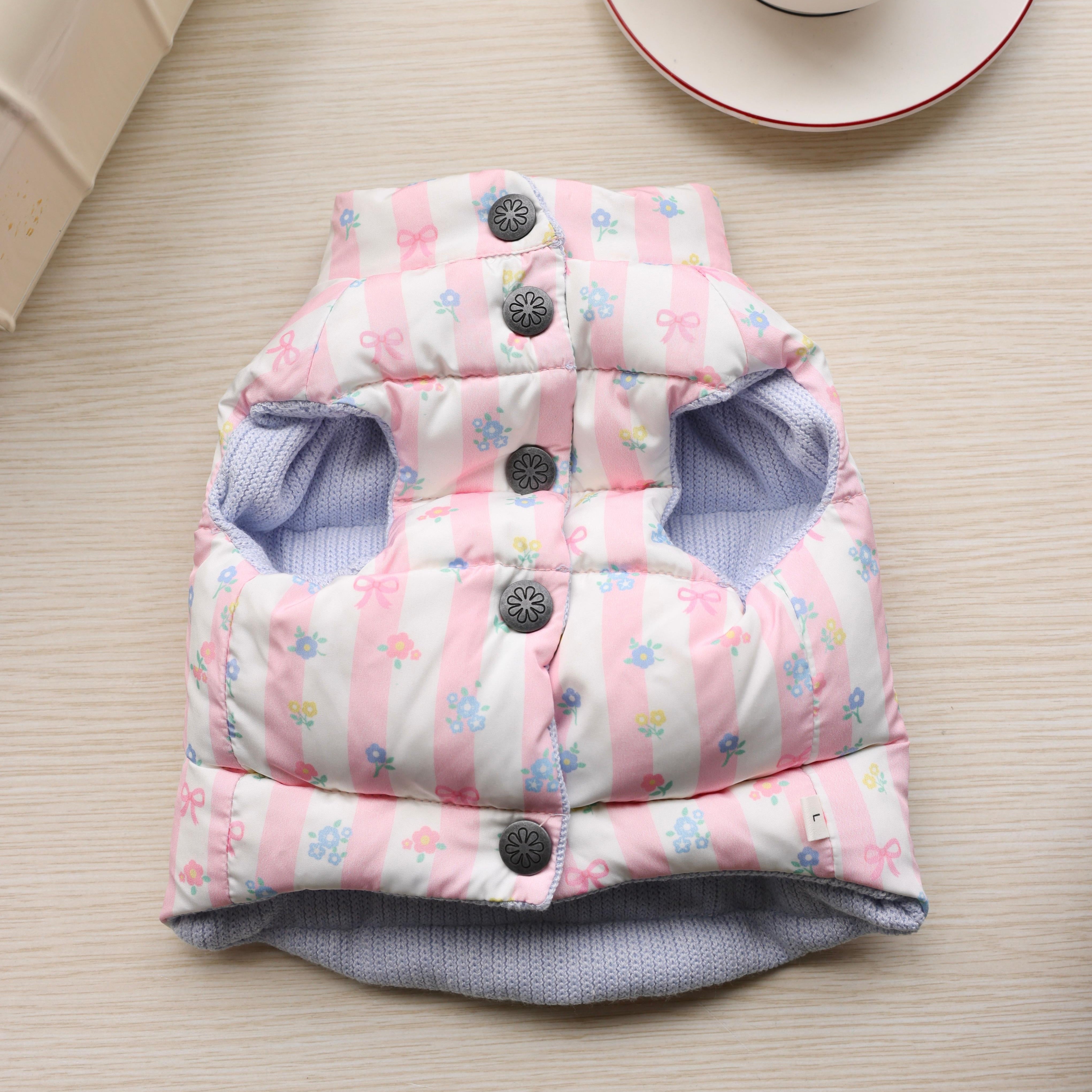 Blue Knitted Reversible Puffer Jacket