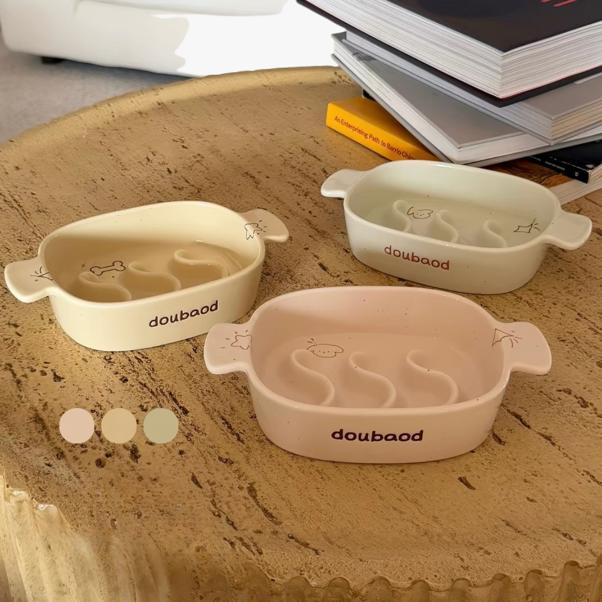Ceramic Slow Feeder Bowl