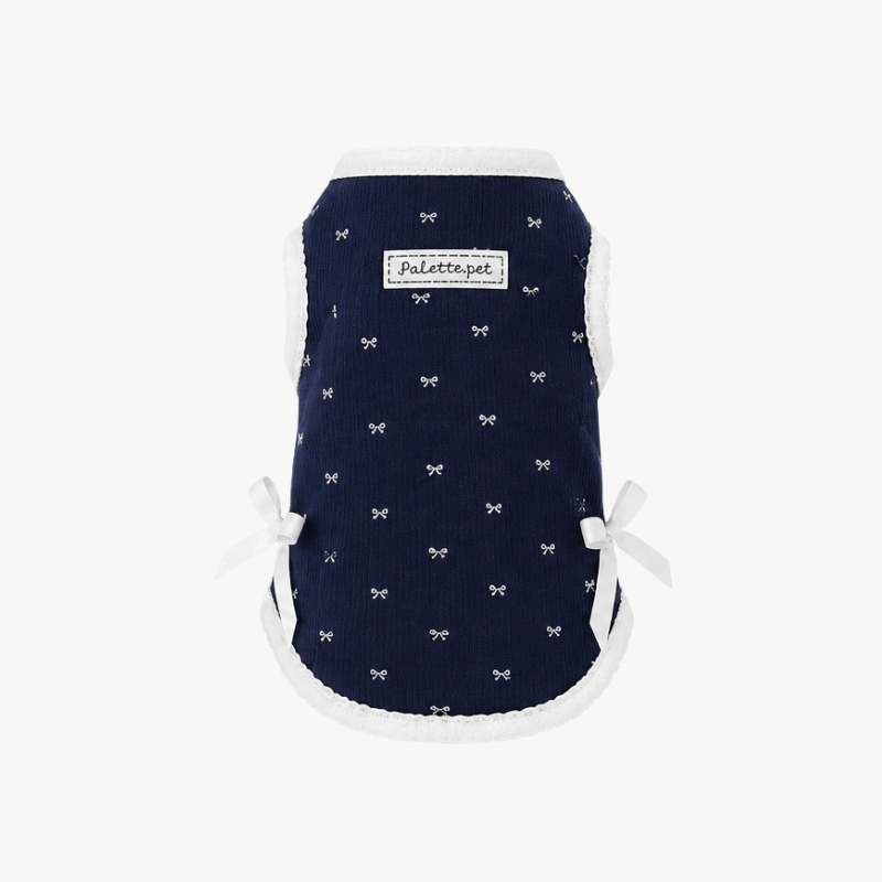 Midnight Sparkle Bow Leg-Strap Tank