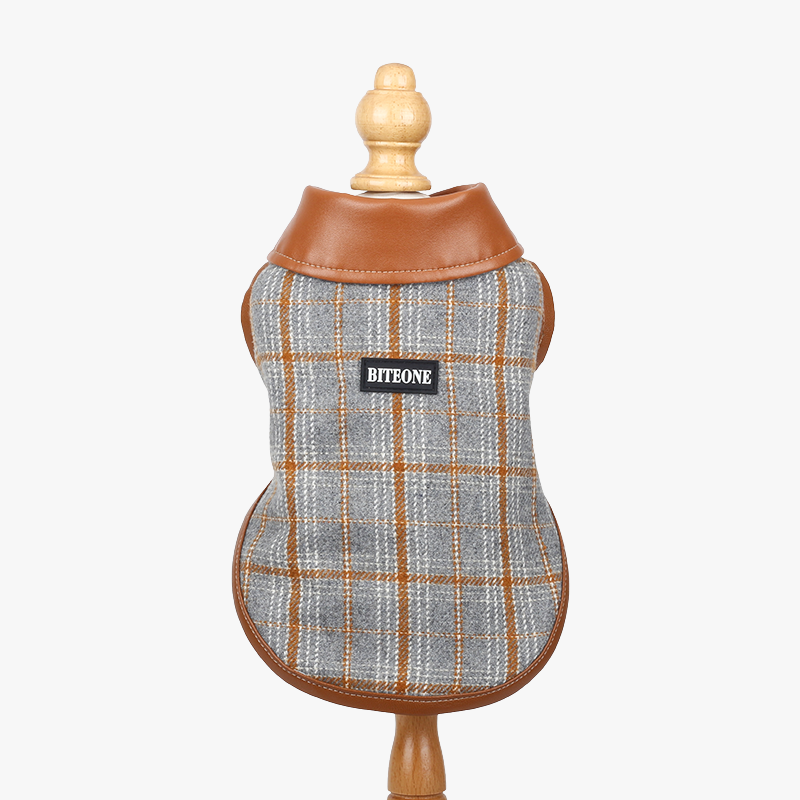 Cappuccino Plaid Wool Coat