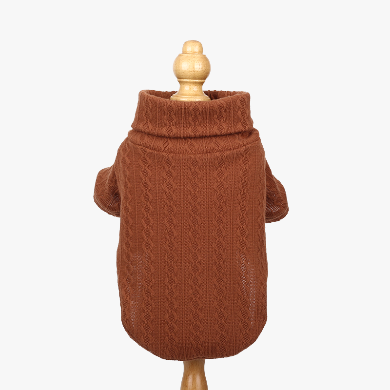Caramel Turtleneck Knit Sweater
