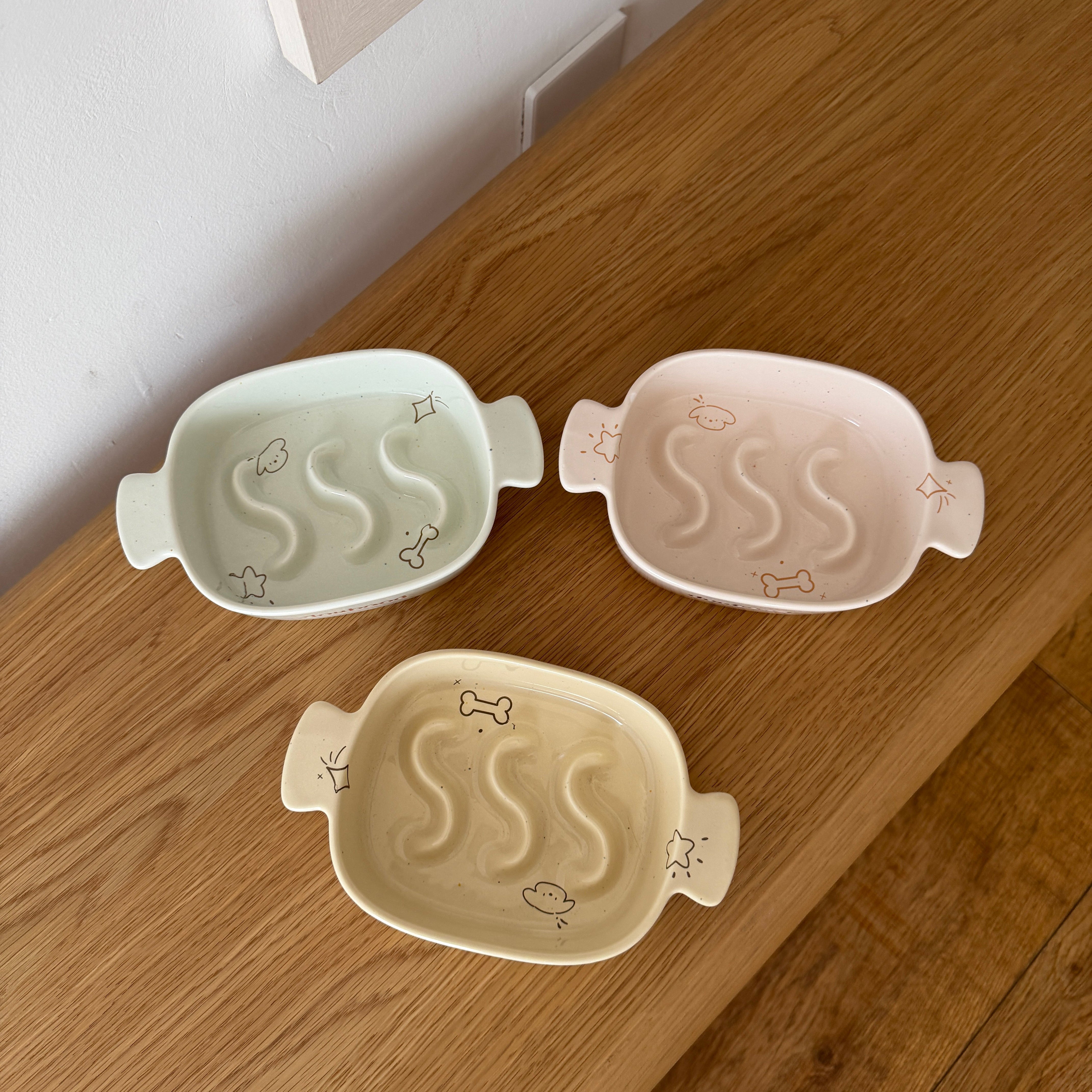 Ceramic Slow Feeder Bowl